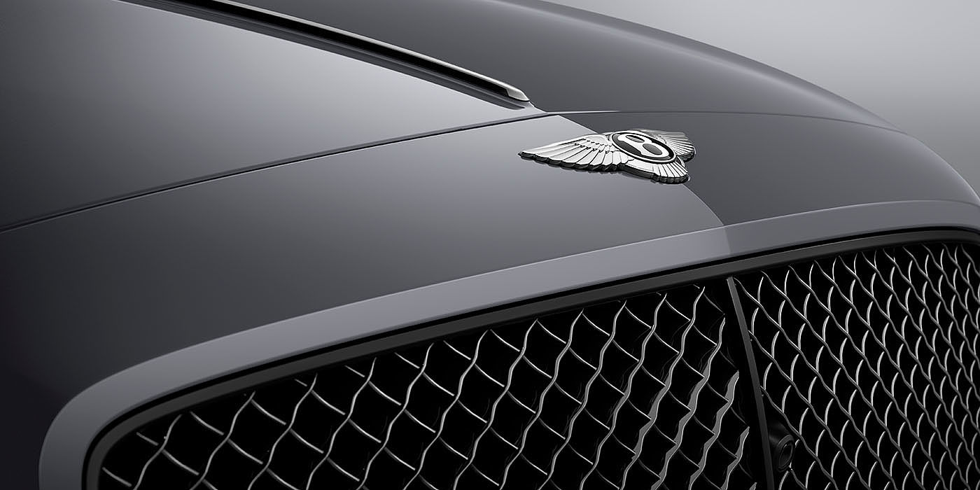 Bentley Shijiazhuang Bentley Flying Spur S Cambrian Grey colour, featuring Bentley insignia and assertive matrix front grillle